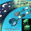 Glowie Beaded Decor Moon Green Black Galaxy Quartz