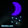 Glowie Beaded Decor Moon Purple Violet Silver Holo Sparkles