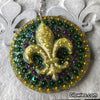 Fleur De Lis & Mardi Gras Beads Glow Decor