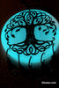 Tree of Life Glow in the dark Round Decor Green Metallic Suncatcher