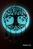 Tree of Life Glow in the dark Round Decor Green Metallic Suncatcher