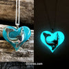 Dolphin Heart Glow in the dark Necklace