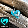 Dolphin Heart Glow in the dark Necklace