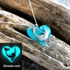 Dolphin Heart Glow in the dark Necklace