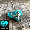 Dolphin Heart Glow in the dark Necklace