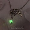 Dragon Lariat Orb Necklace Bronze