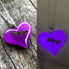 Dragonfly Lula Heart Glow in the dark necklace