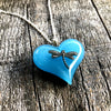 Dragonfly Lula Heart Glow in the dark necklace