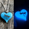 Dragonfly Lula Heart Glow in the dark necklace