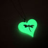 Dragonfly Lula Heart Glow in the dark necklace