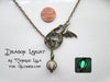 Dragon Lariat Orb Necklace Bronze