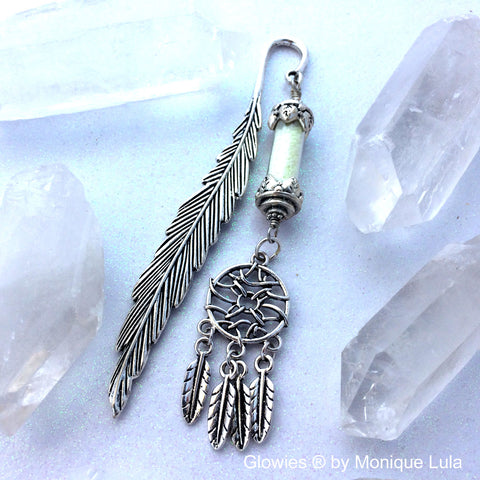 Dream Catcher Glow Lantern Feather Bookmark