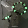Earthy Feather Glow Glass Stretch Bracelet