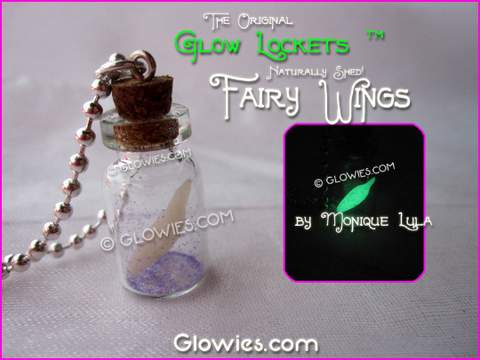 Naturally Shed Fairy Wings Glow Potion Pixie Bottle Glass Faerie Jar