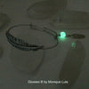 Adjustable Feather Bangle Bracelet with Feather Charm