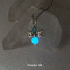 Birthstone Crystal Firefly Glow in the Dark Necklace