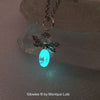 Glowing Beaded Glass Crystal Firefly Necklace