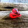 Hot Rod Flames Heart glow in the dark necklace