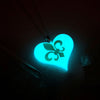 Fleur De Lis Glow in the Dark Lula Heart Necklace