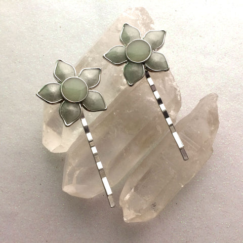 Glow Flower Bobby Pins