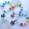 Glow Flower Galaxy Glass Stretch Bracelet