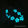 Handmade Glow Flower Bracelet with extender chain