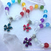 Glow Flower Galaxy Glass Stretch Bracelet