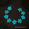 Handmade Glow Flower Bracelet with extender chain