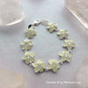 Handmade Glow Flower Bracelet with extender chain