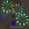 Glow Flower Galaxy Glass Stretch Bracelet