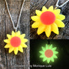 Sunflower Daisy Glow in the dark Flower Necklace
