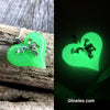 Silver Frog Glow in the dark Lula Heart Necklace