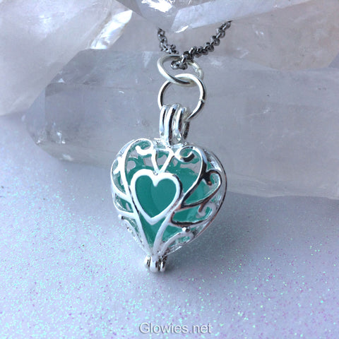 Frozen Glowing Heart Necklace