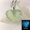 Holographic Galaxy Heart Glow Necklace