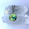 Butterfly Glow Glass Necklace with Free Charm