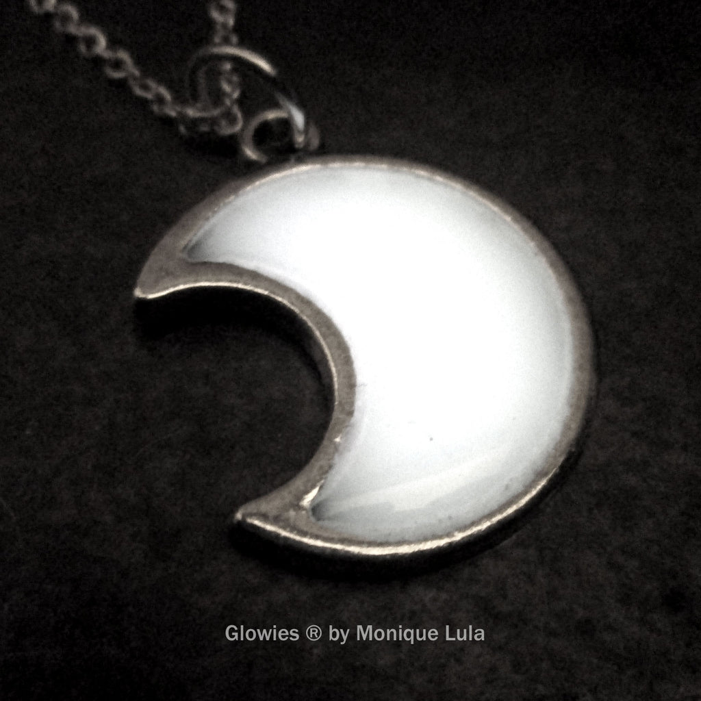 Glowing Crescent Moon Necklace