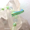 Green Aura Crystal Glow Glass Bracelet