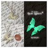 Green Butterfly with Glowing Wings Necklace