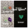 Green Heart Glow Locket ® Silver Plated Filigree