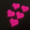 Heart Glow in the dark Buttons