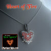 Heart of Fire Red Glowing Locket Necklace