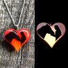 Horse & Woman Glow in the dark Lula Heart Necklace