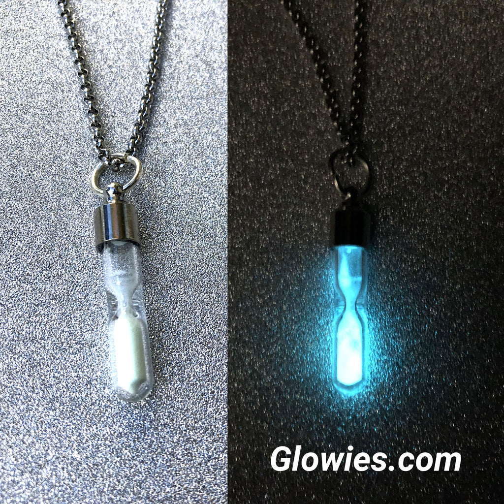 Glow in the dark Hourglass Necklace