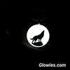 Howling Wolf Full Moon Glow Stone Necklace