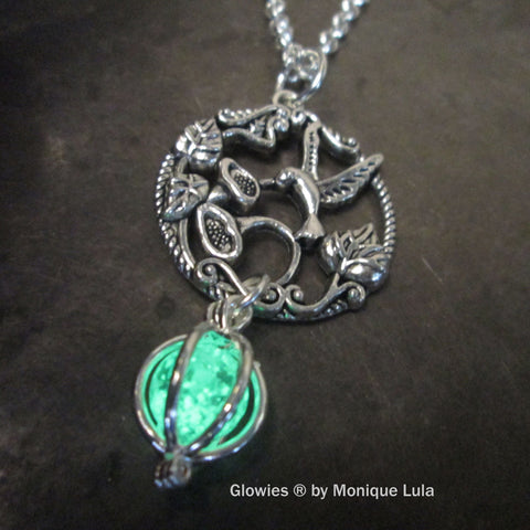 Hummingbird Orb Cage Glow Locket ®