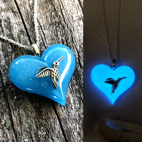 Hummingbird glow in the dark Lula Heart