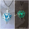 Frozen Heart Galaxy Glowing Glass Necklace
