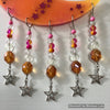 Glowie Beaded Decor Moon #11 Orange Pink Stars