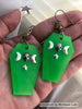 Green Glowie Coffin Earrings #01