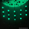 Glowie Beaded Decor Moon Green Black Galaxy Quartz
